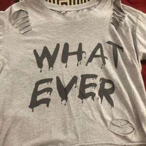 Gray Distressed Graphic Tee